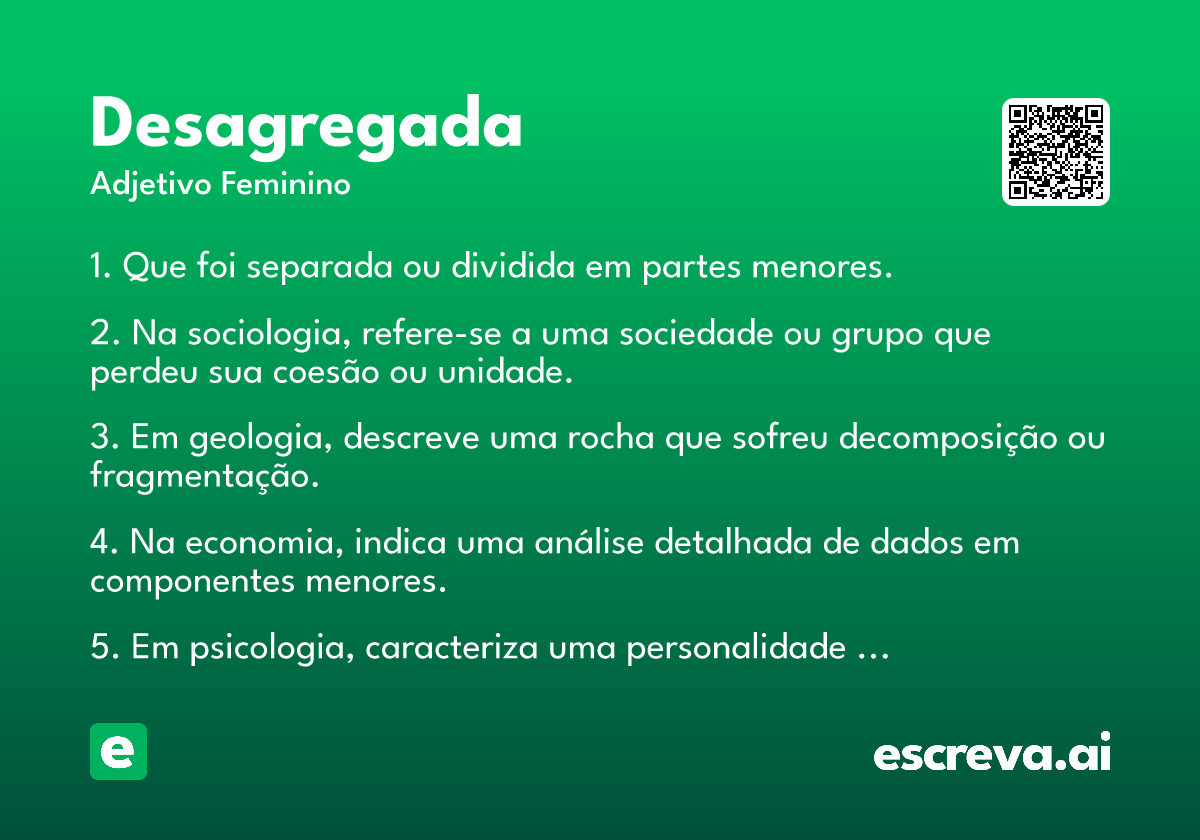 desagregada