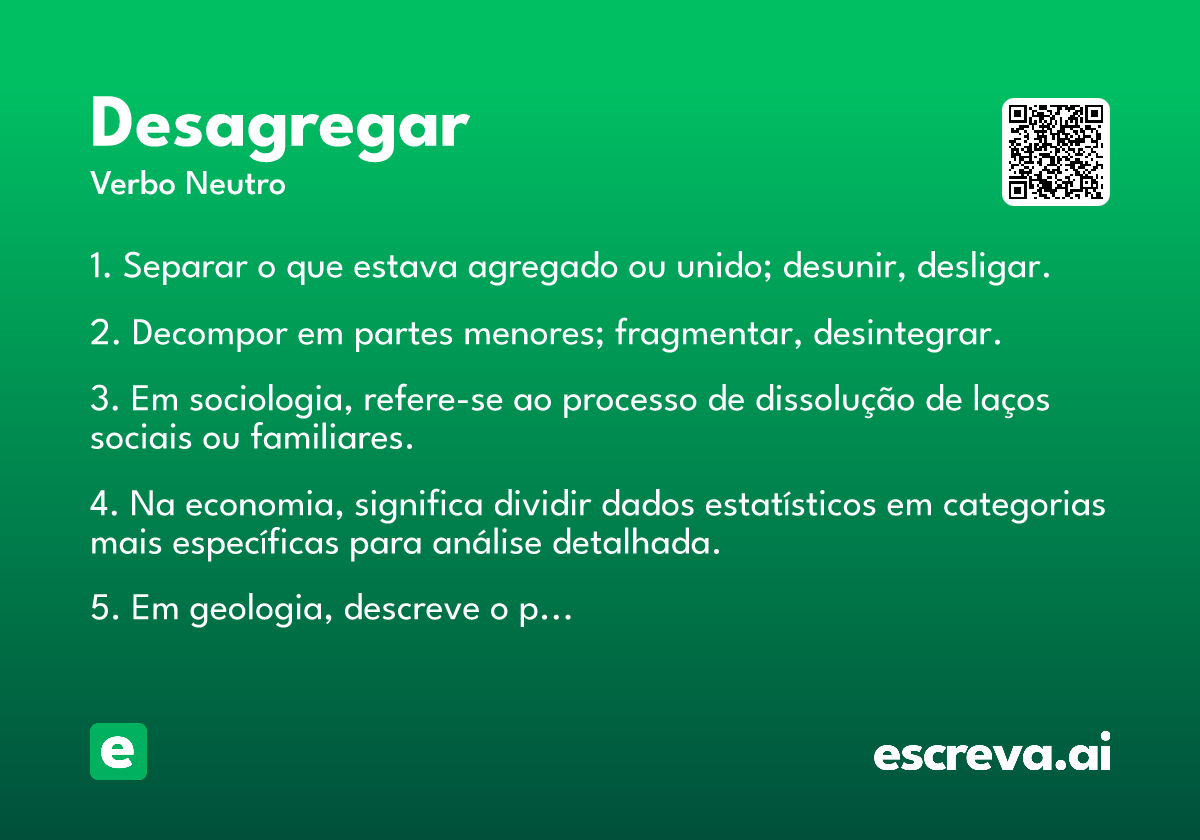 desagregar