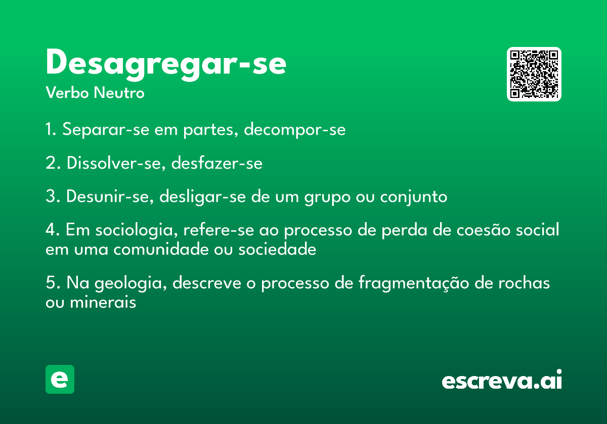 desagregar-se