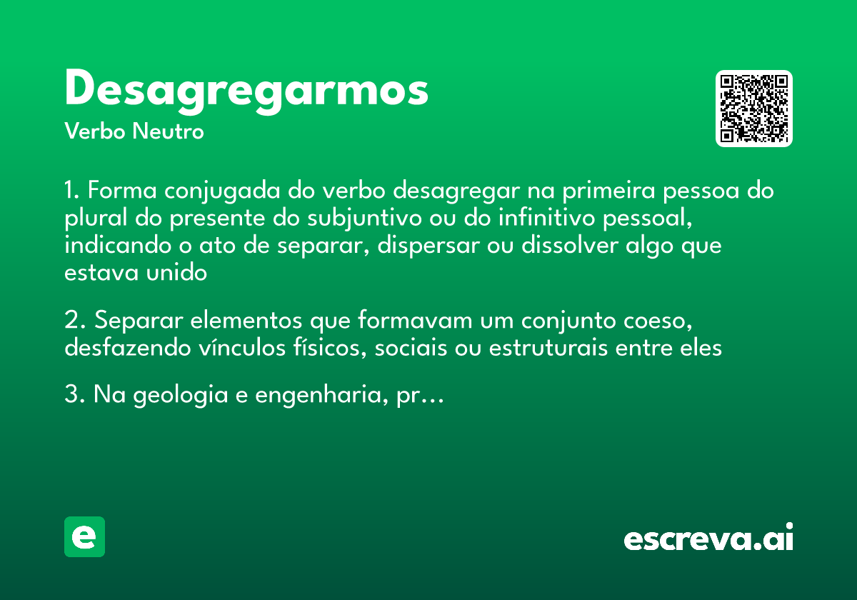 desagregarmos