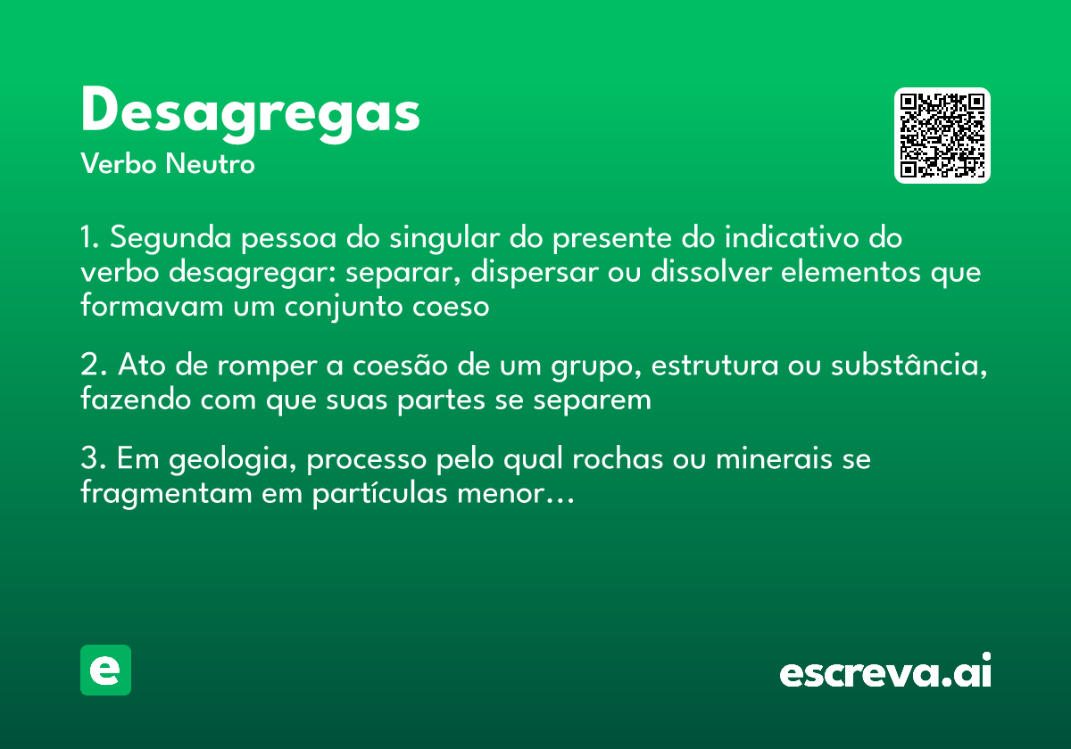 desagregas