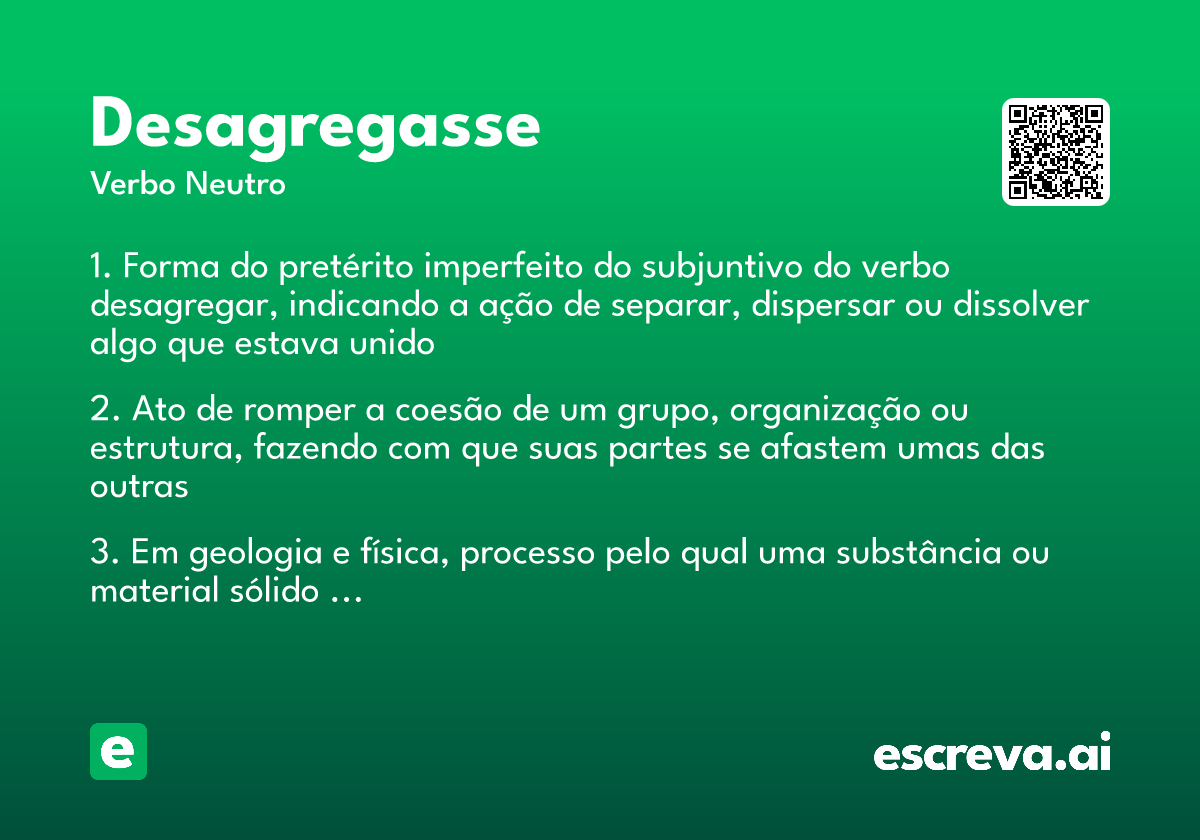 desagregasse