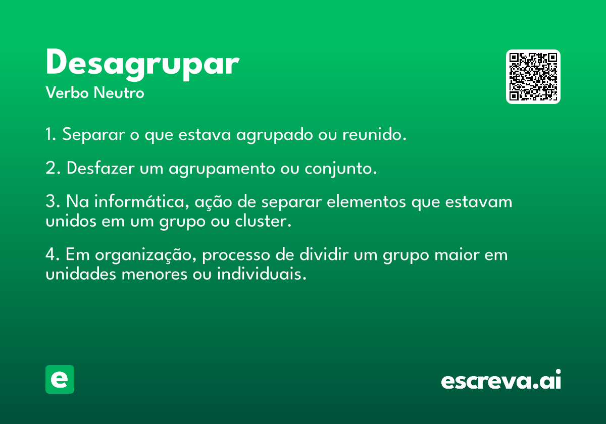 desagrupar