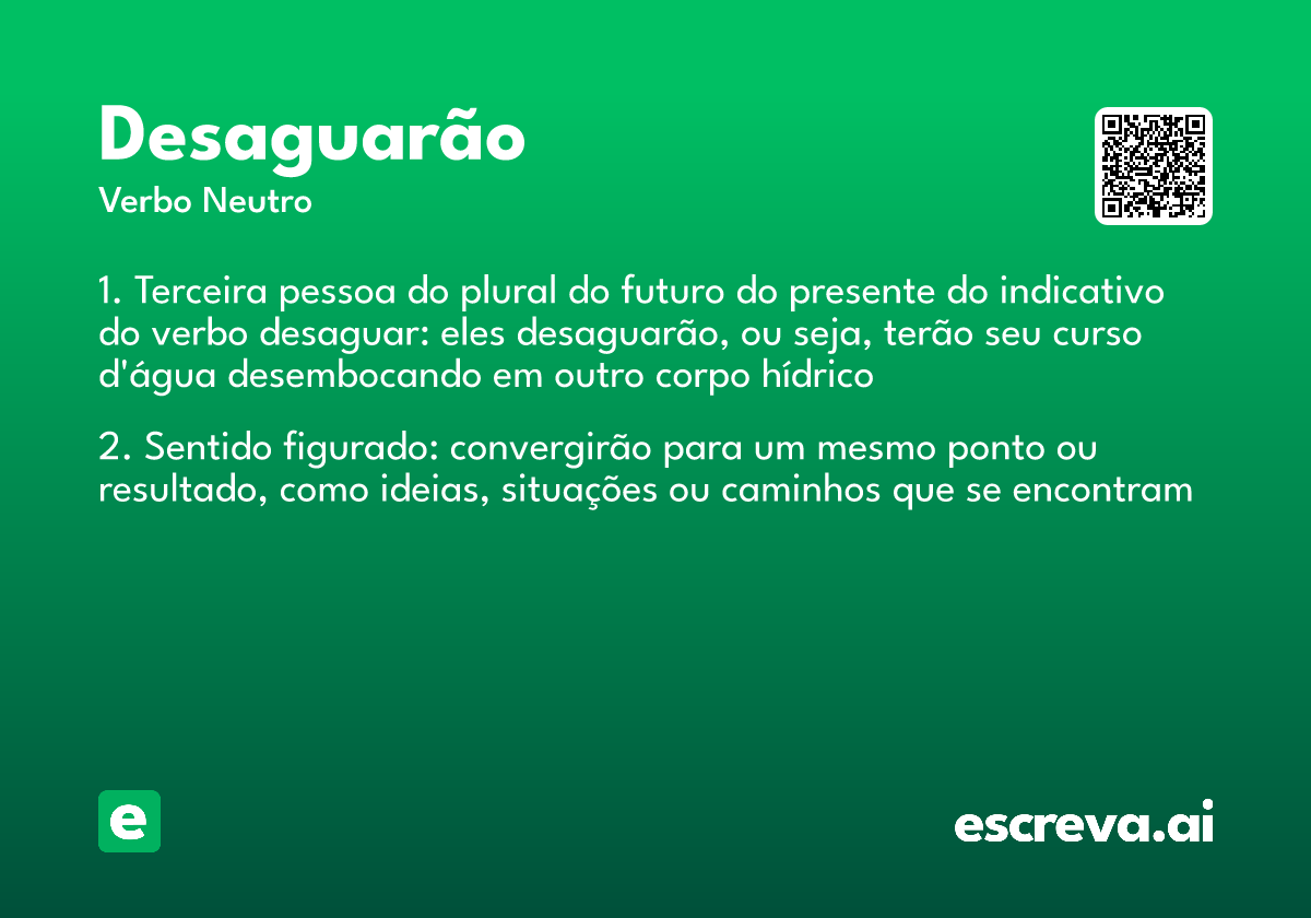 desaguarão