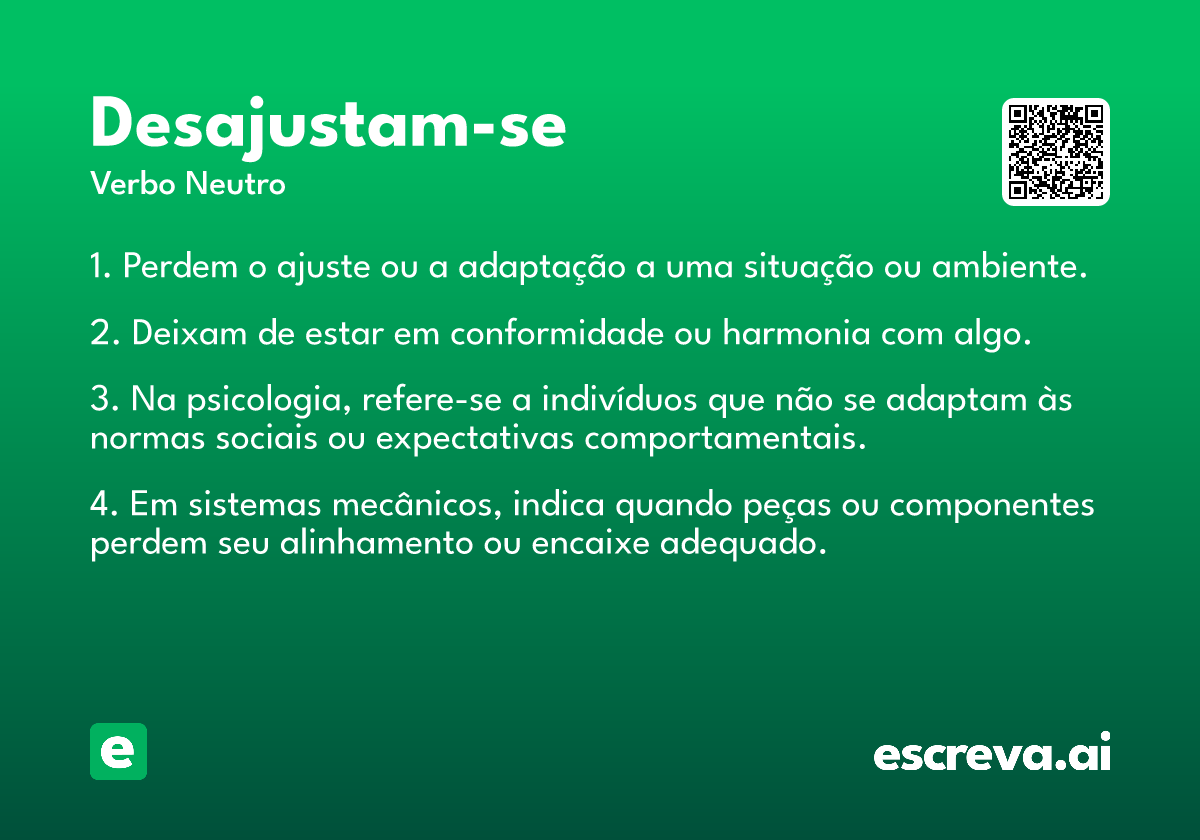 desajustam-se