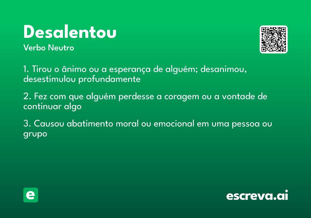 desalentou