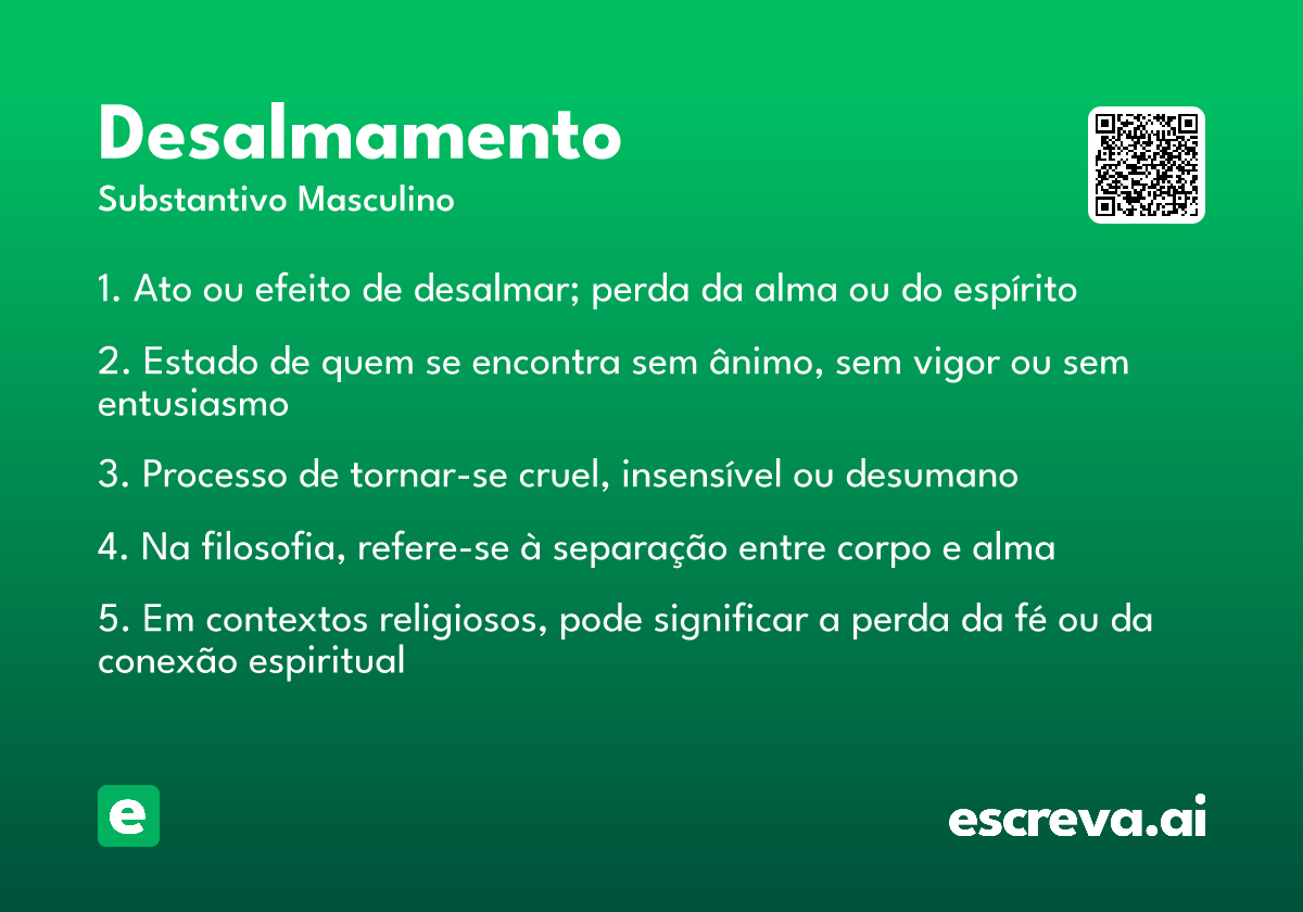 desalmamento