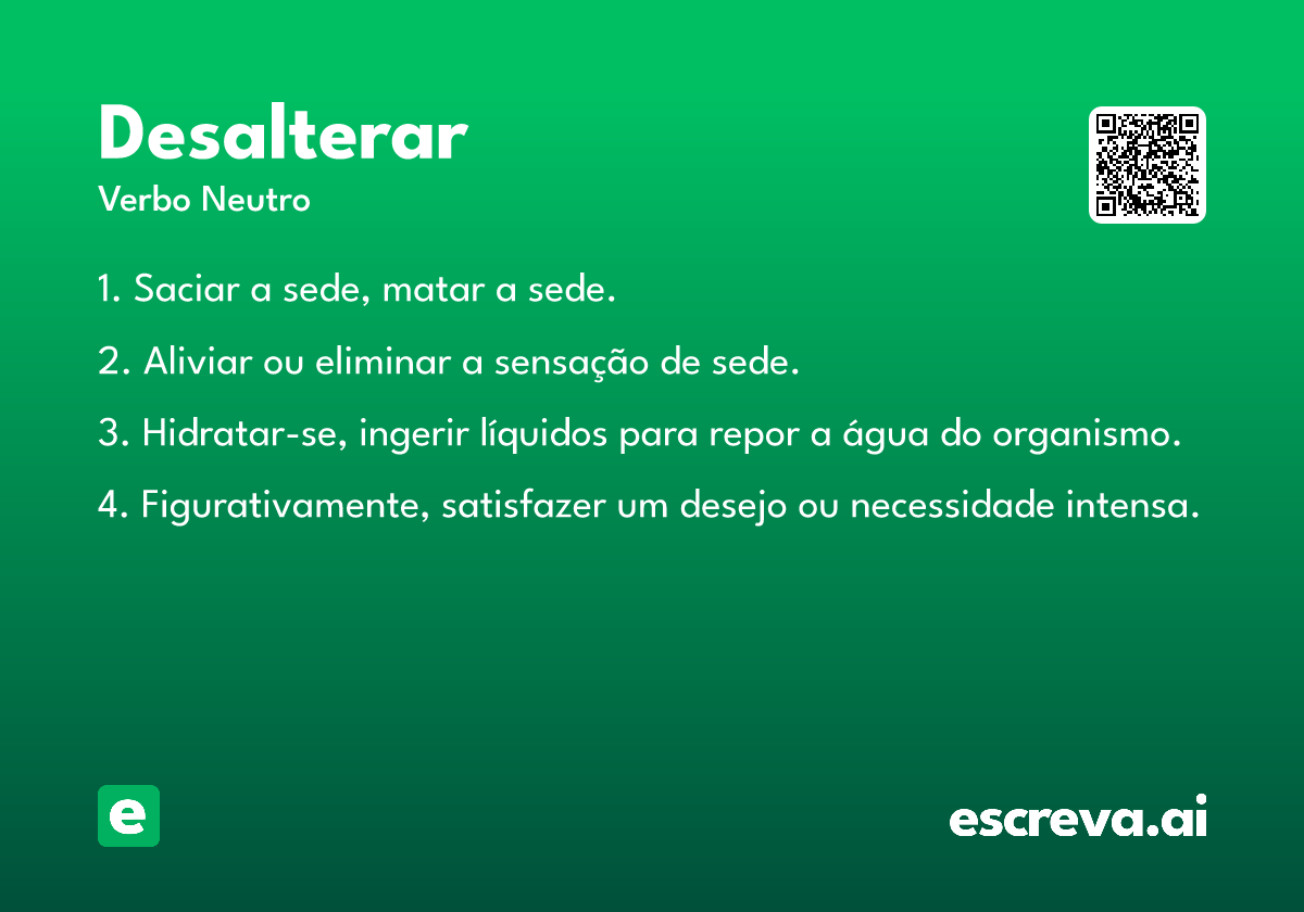 desalterar