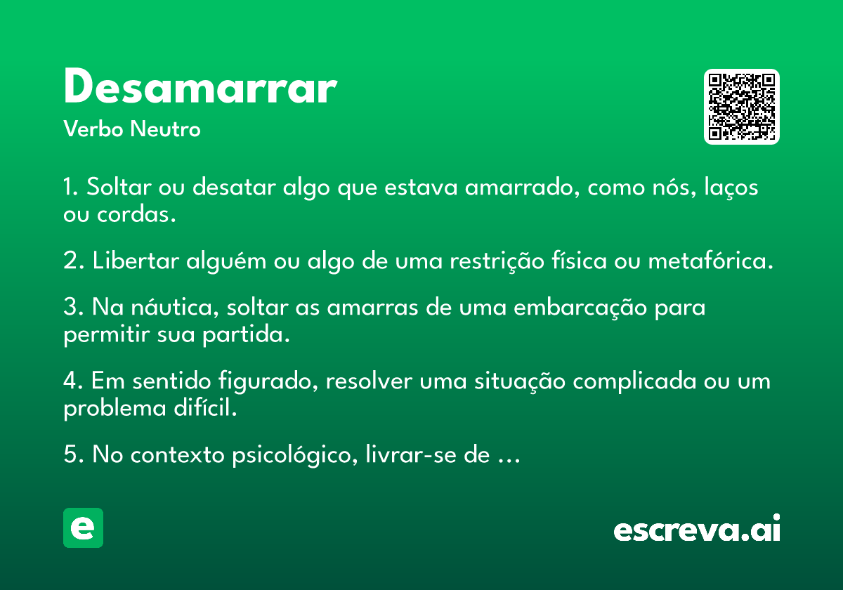 desamarrar