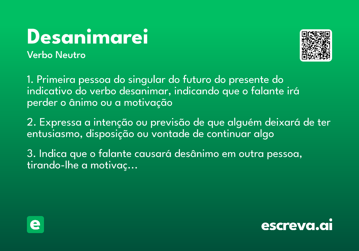 desanimarei