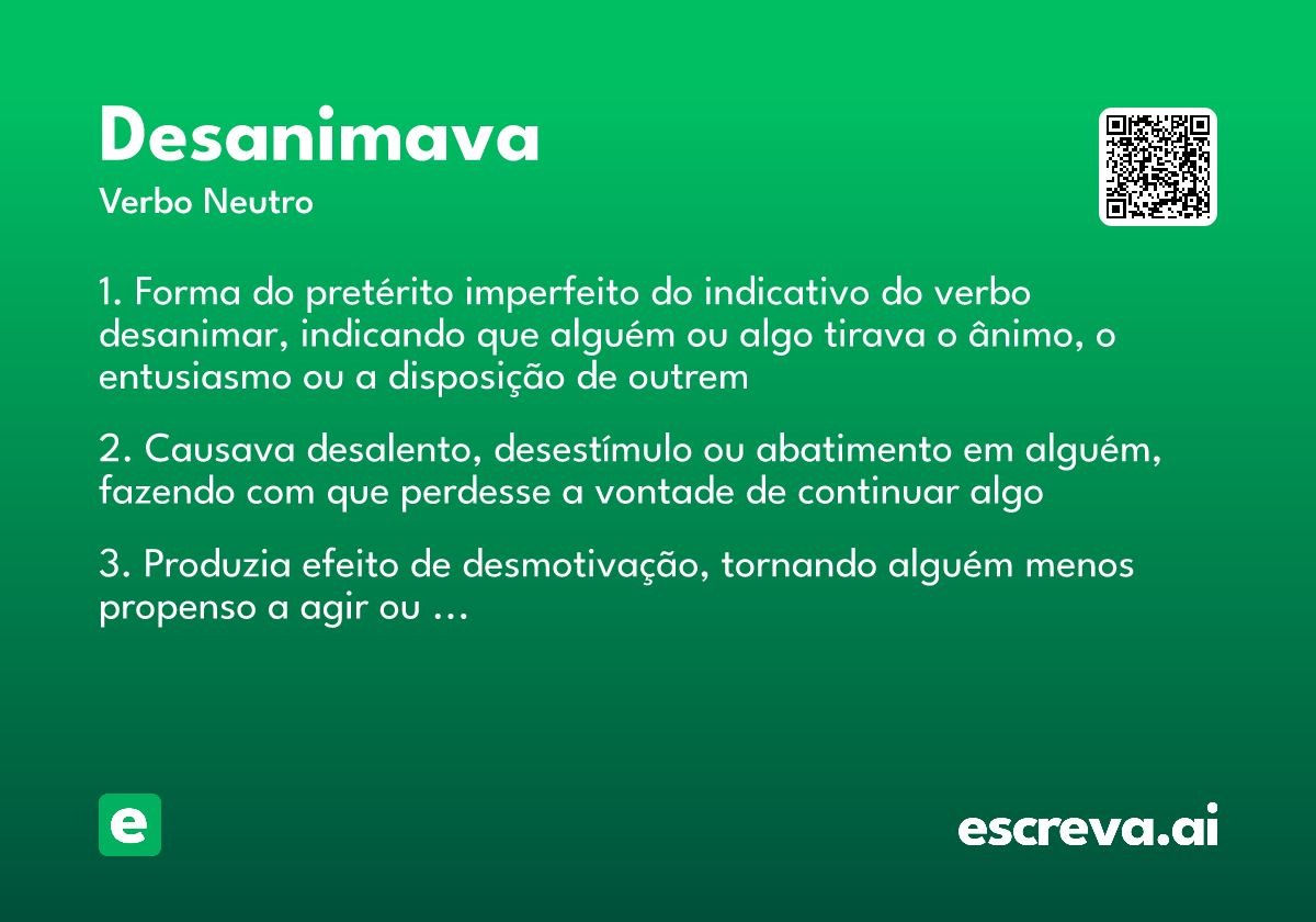 desanimava