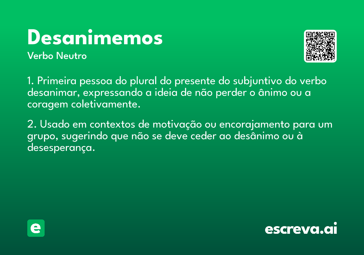 desanimemos