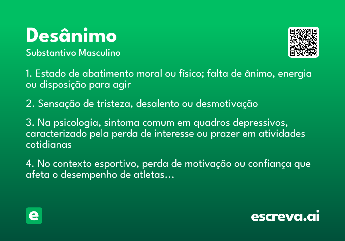 desânimo