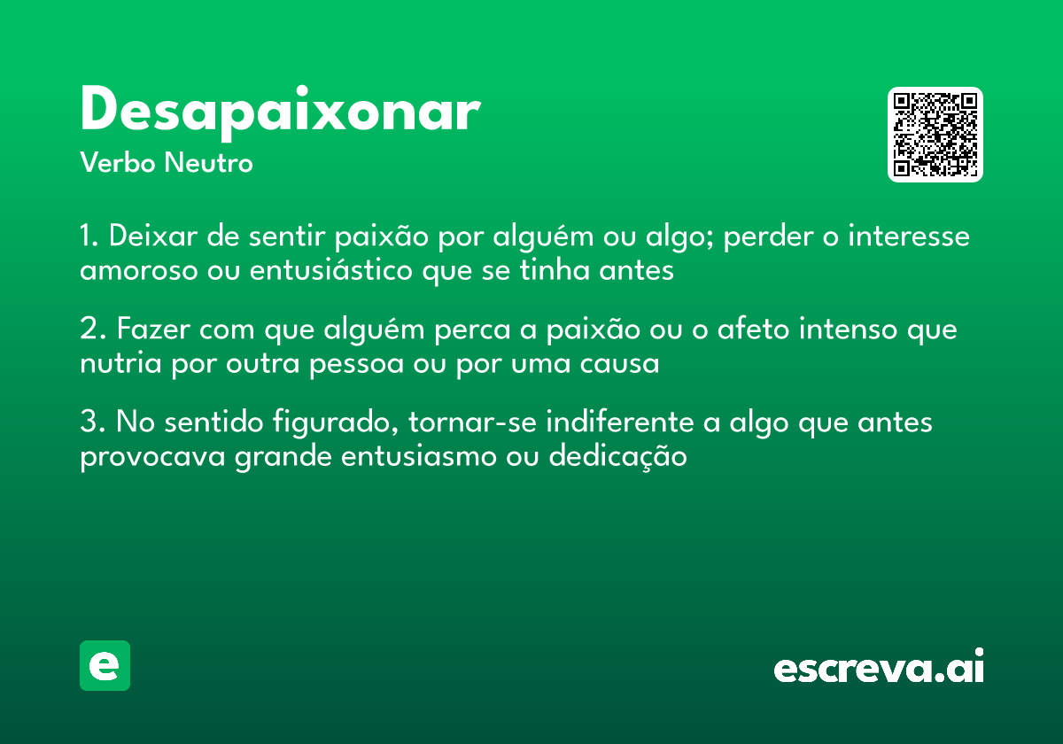 desapaixonar