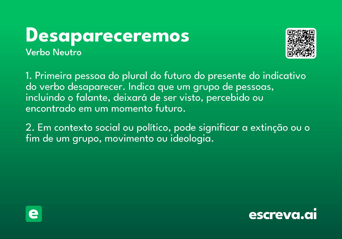 desapareceremos