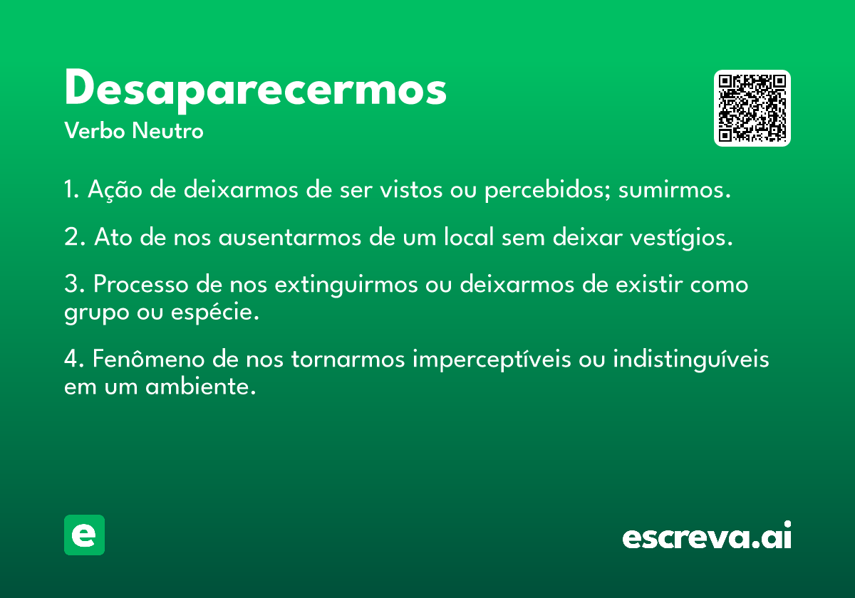 desaparecermos