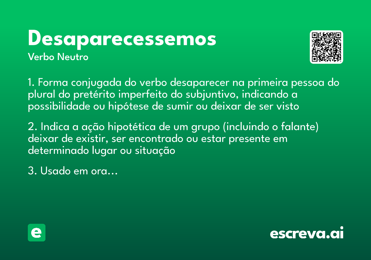 desaparecessemos