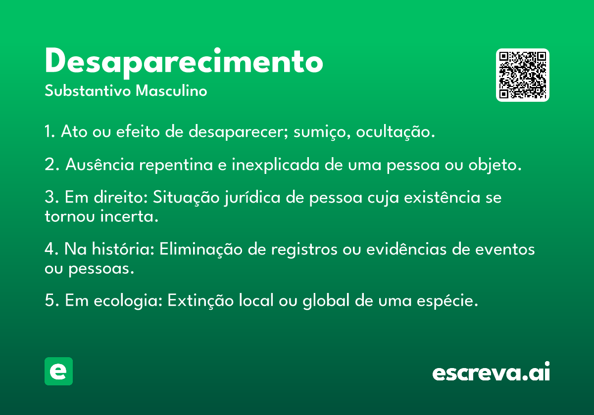 desaparecimento