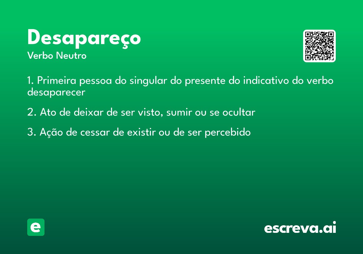 desapareço