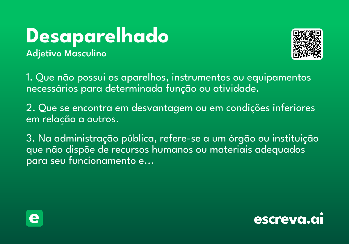 desaparelhado