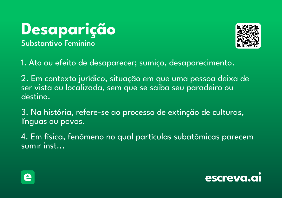 desaparição
