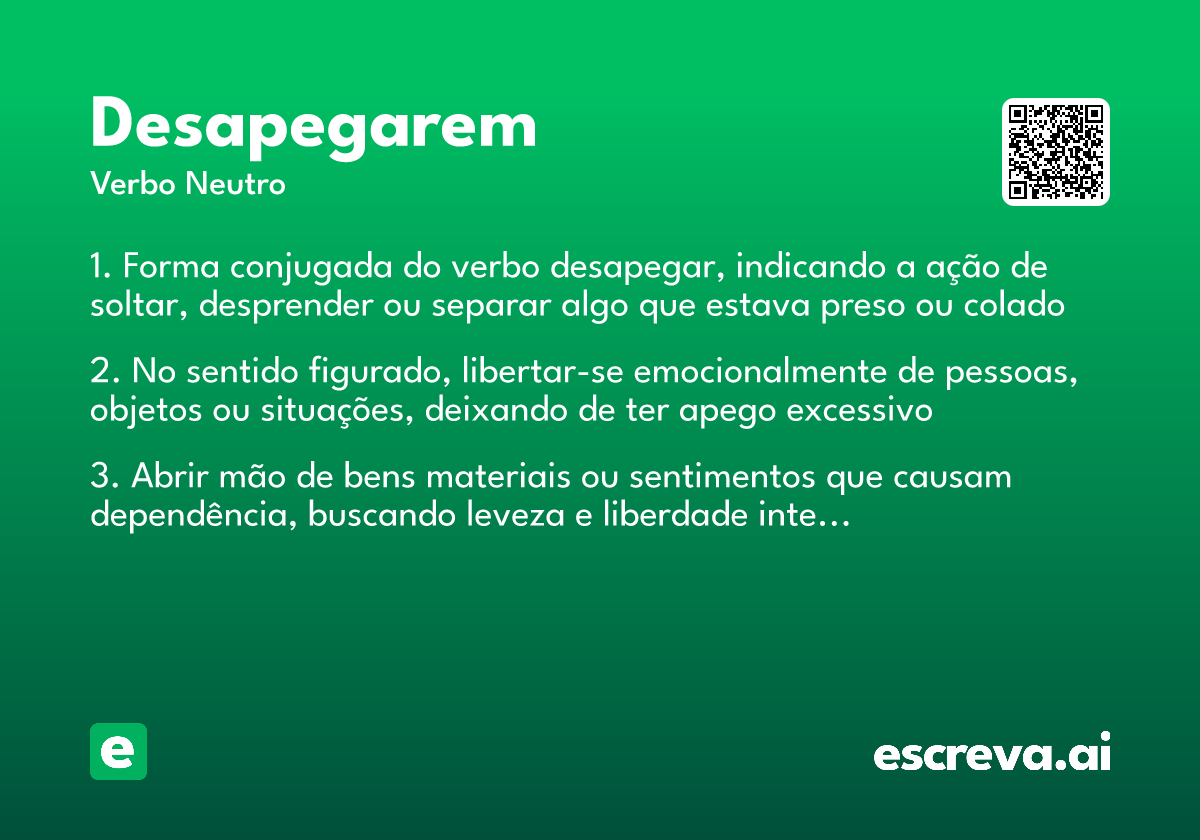 desapegarem
