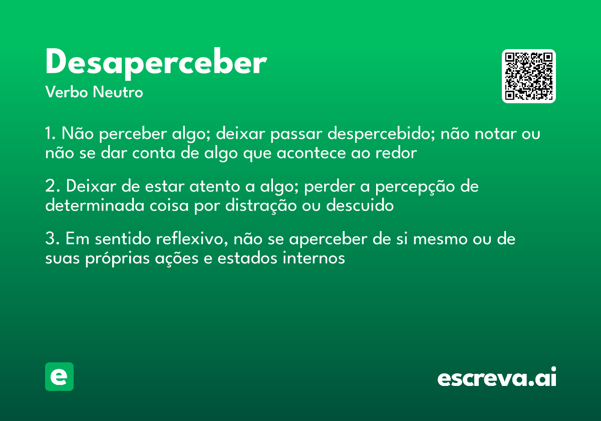 desaperceber