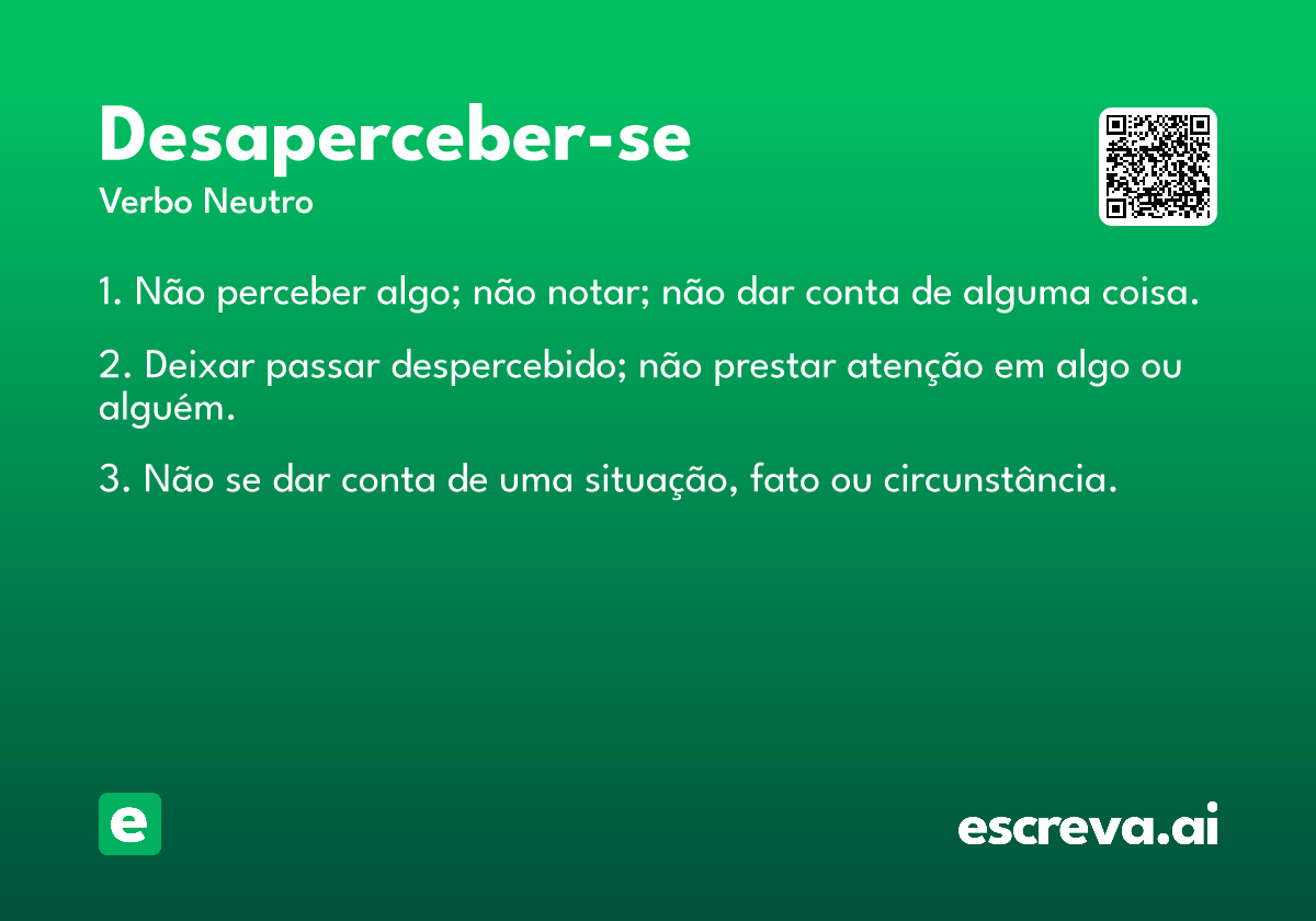 desaperceber-se