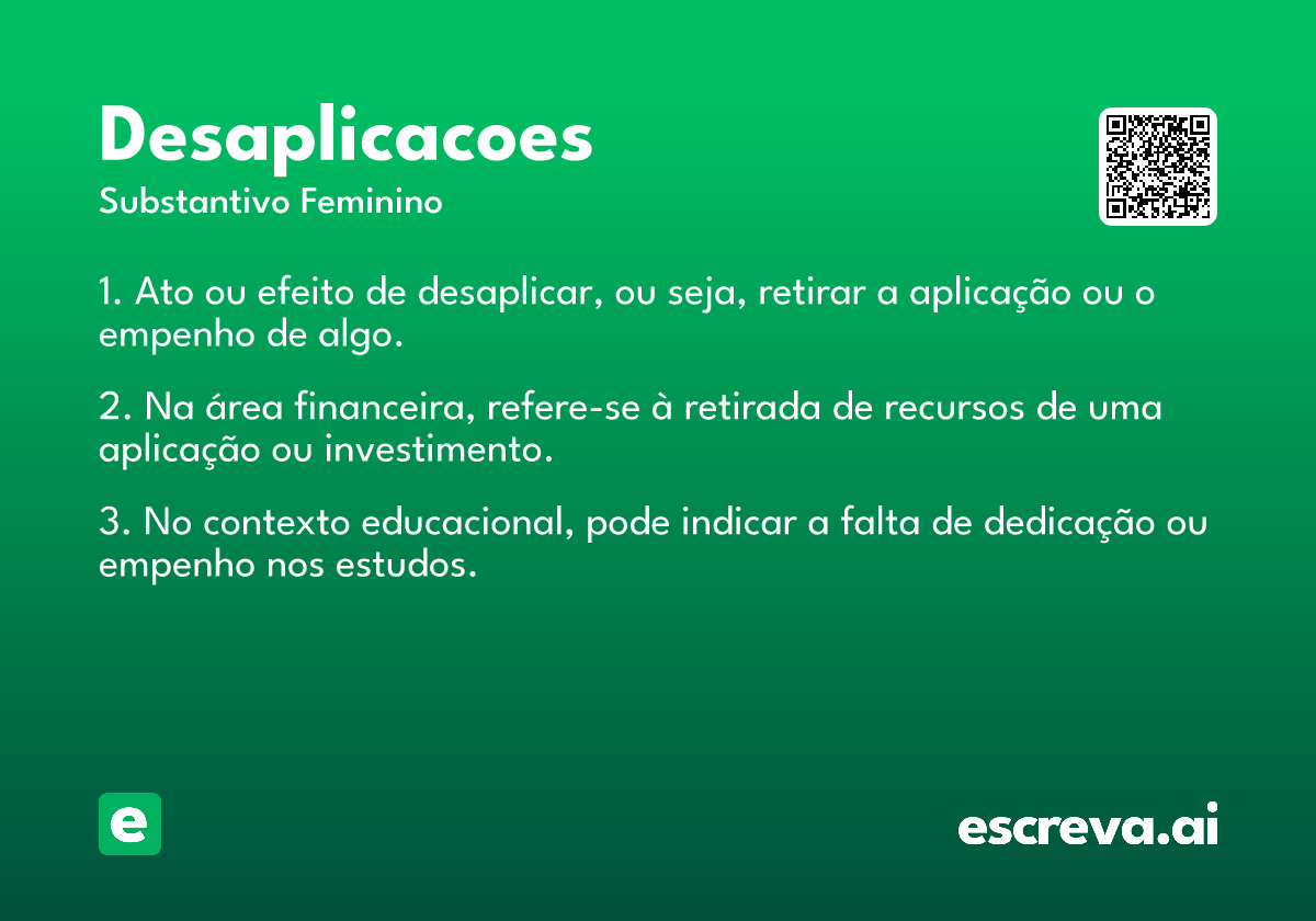 desaplicacoes