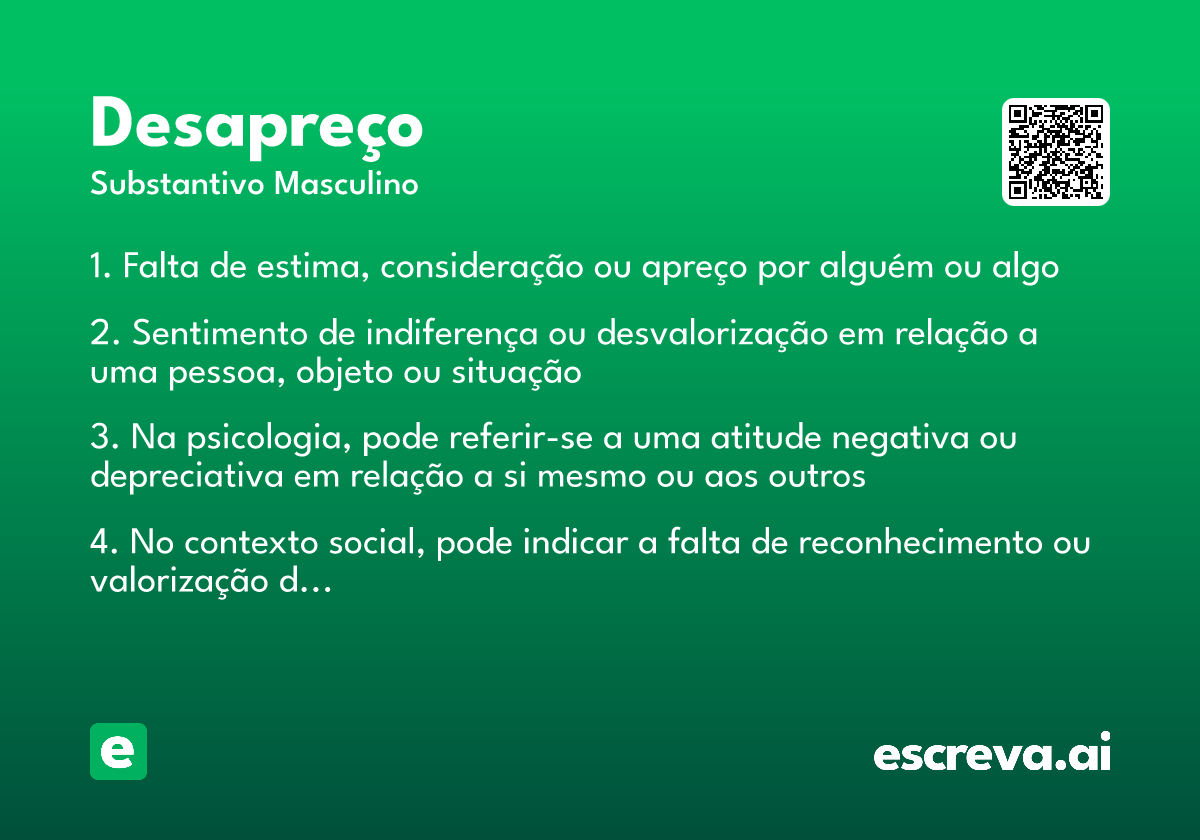 desapreço