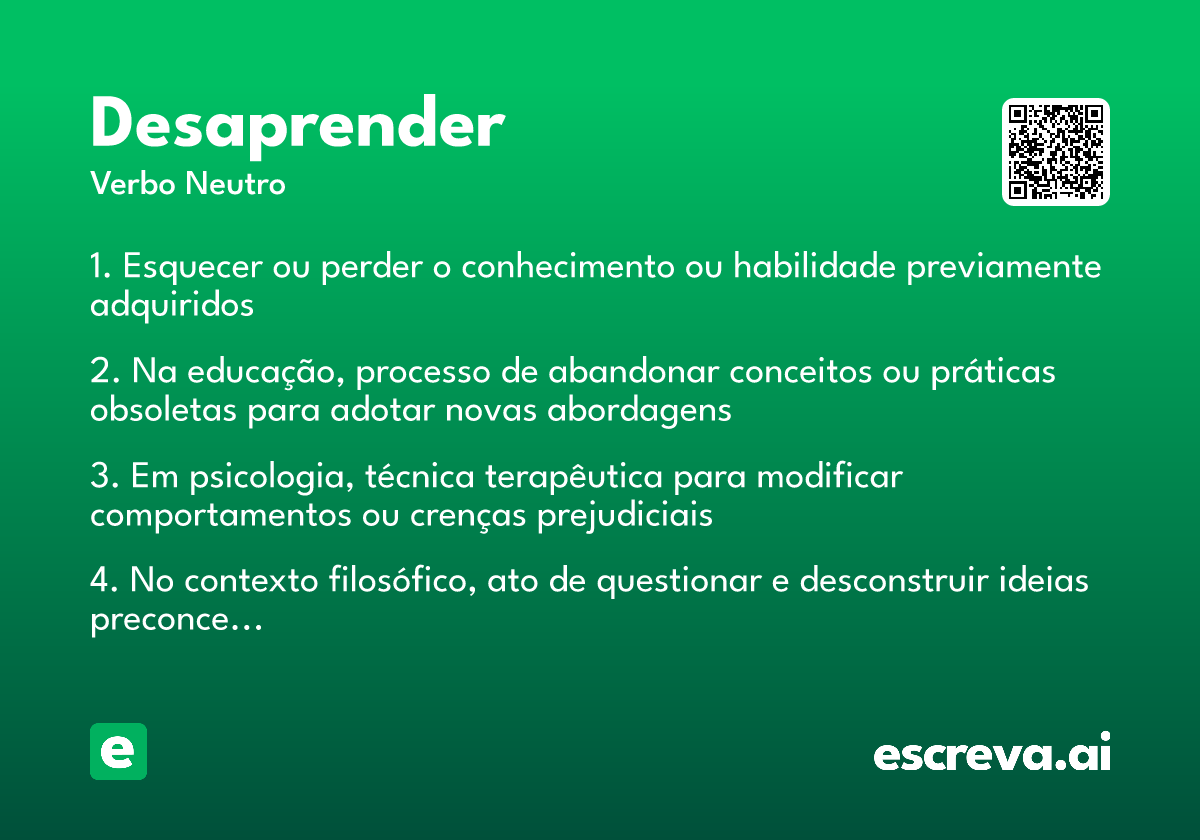 desaprender