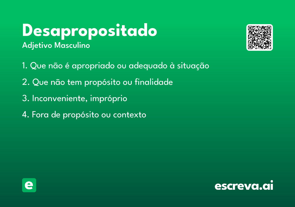 desapropositado
