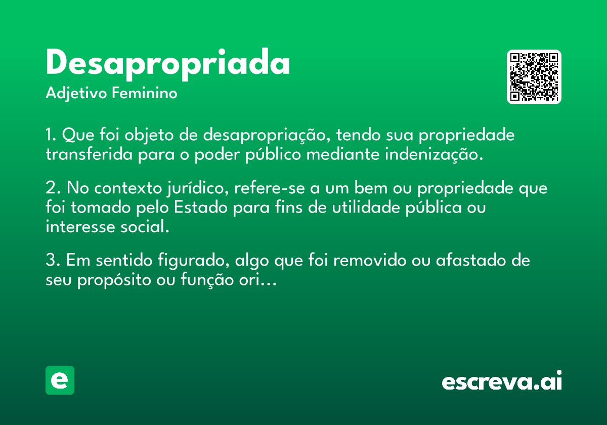 desapropriada