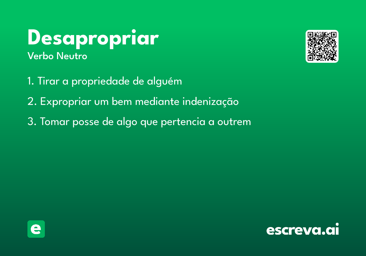 desapropriar