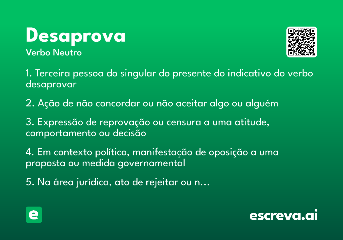 desaprova
