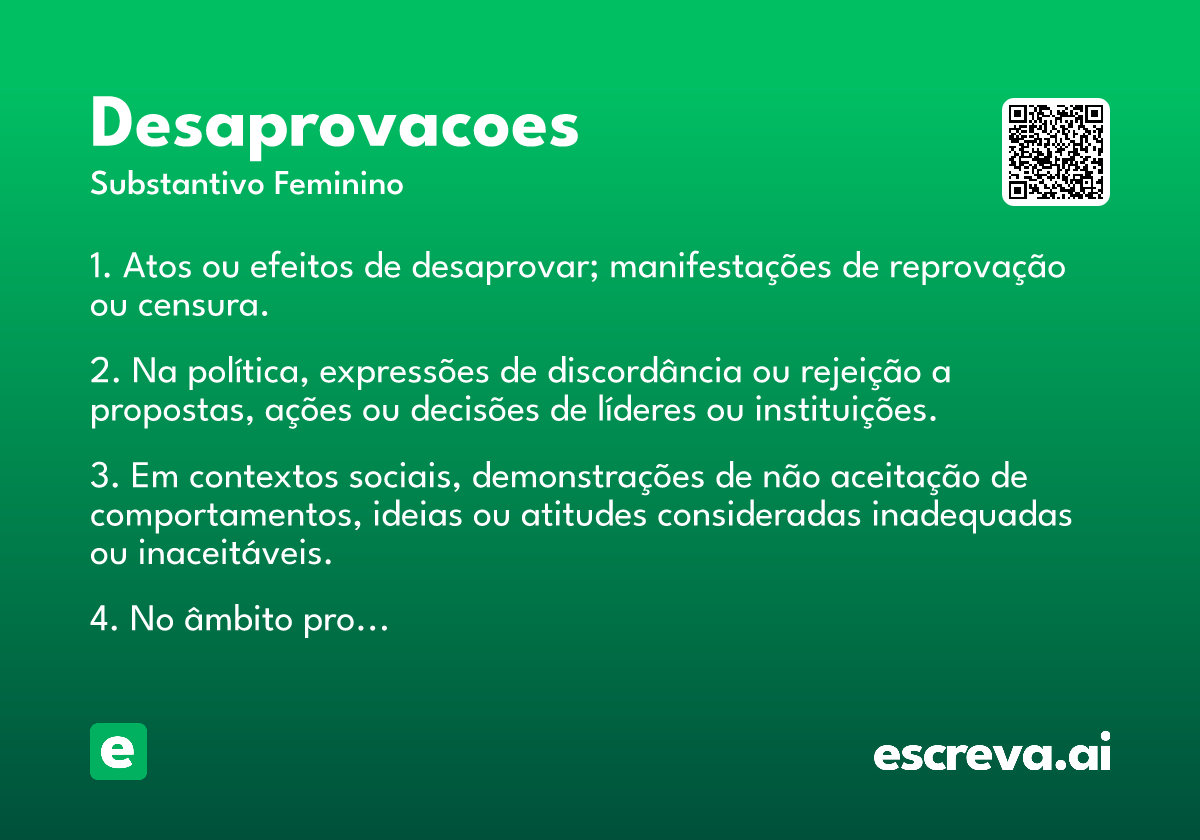desaprovacoes