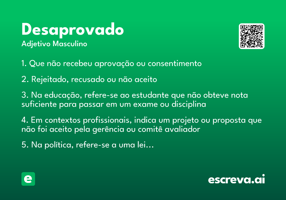 desaprovado