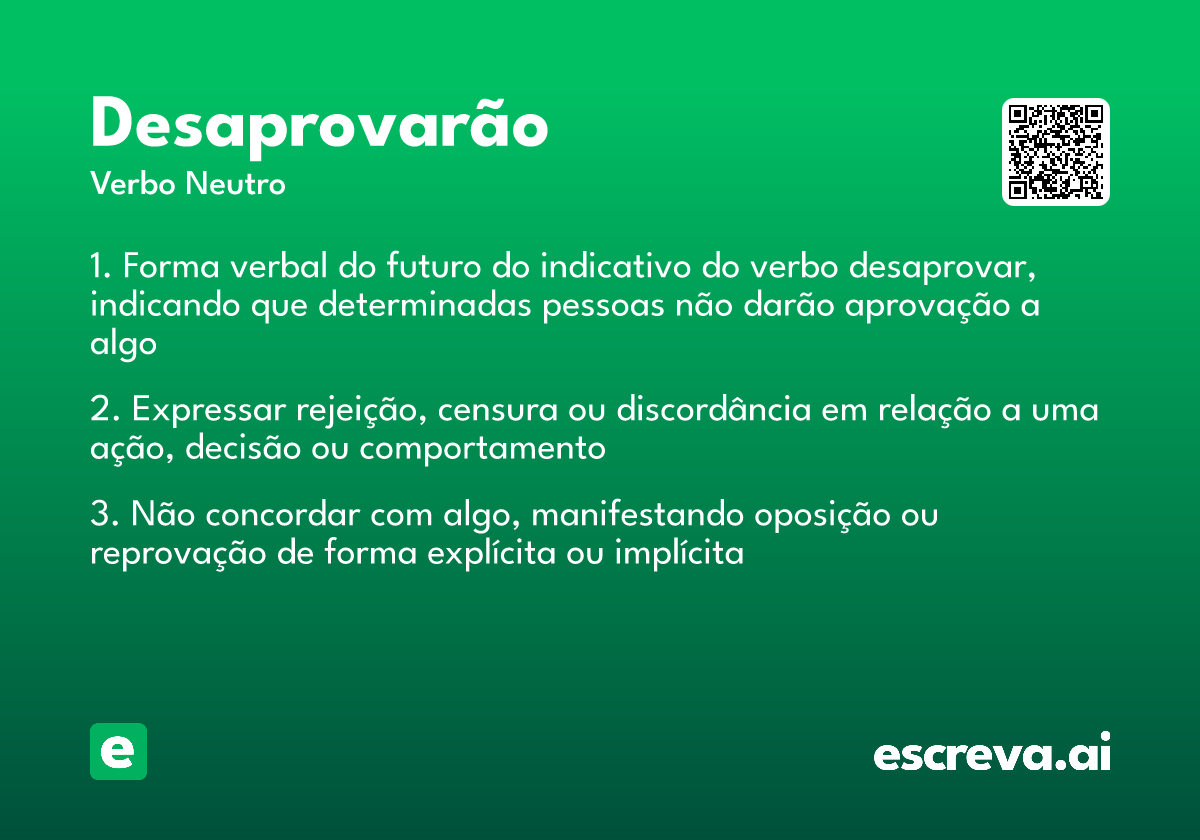 desaprovarão