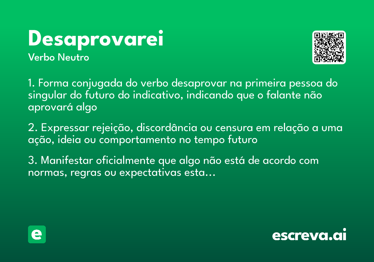 desaprovarei