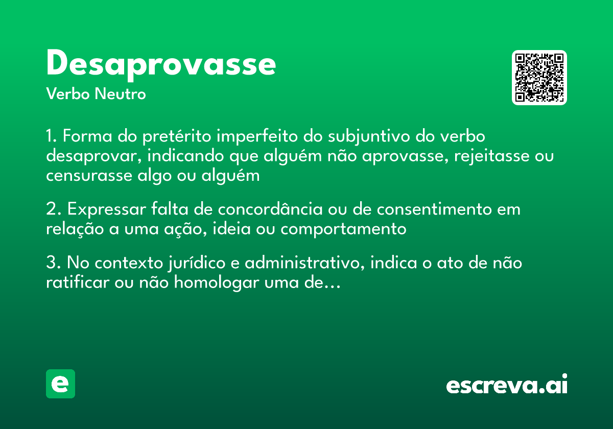 desaprovasse