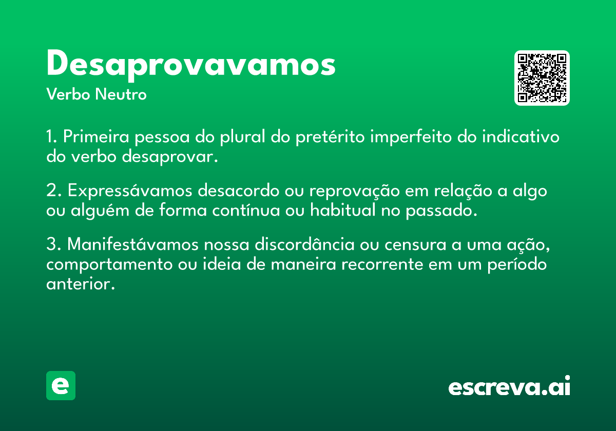 desaprovavamos