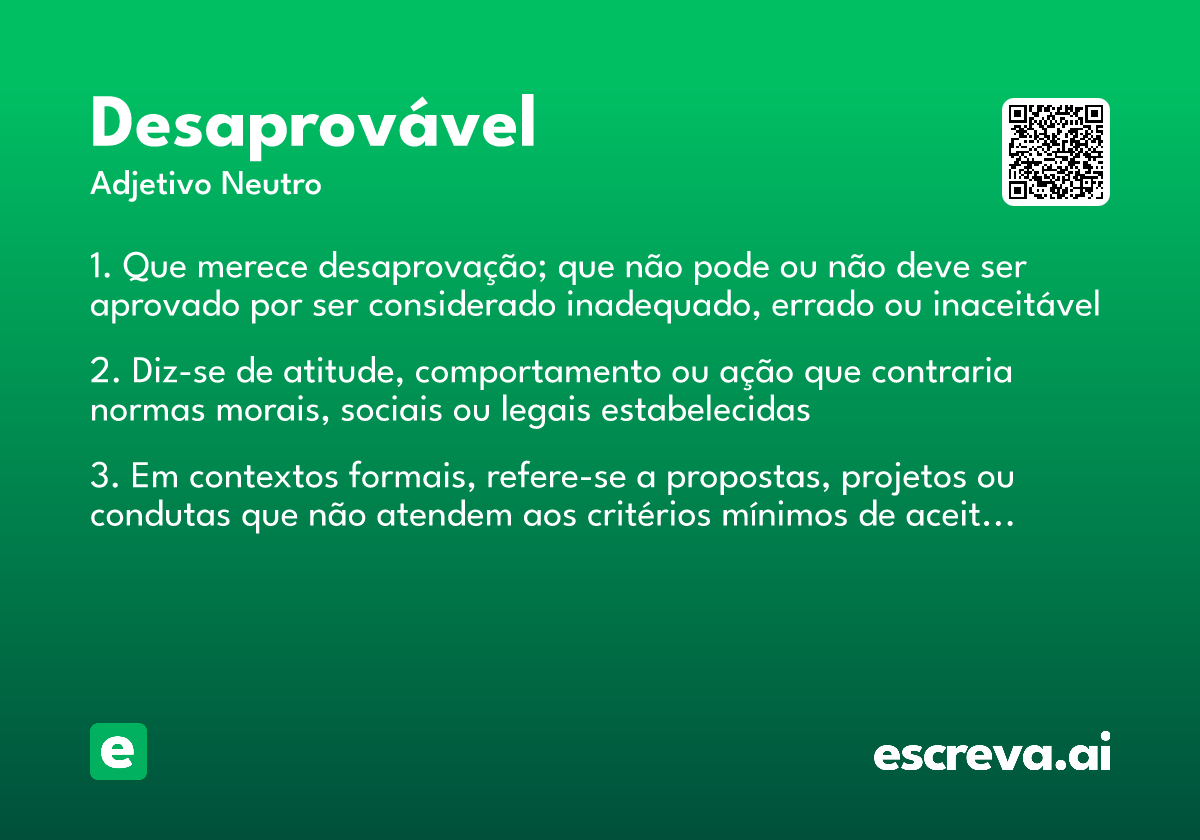 desaprovável