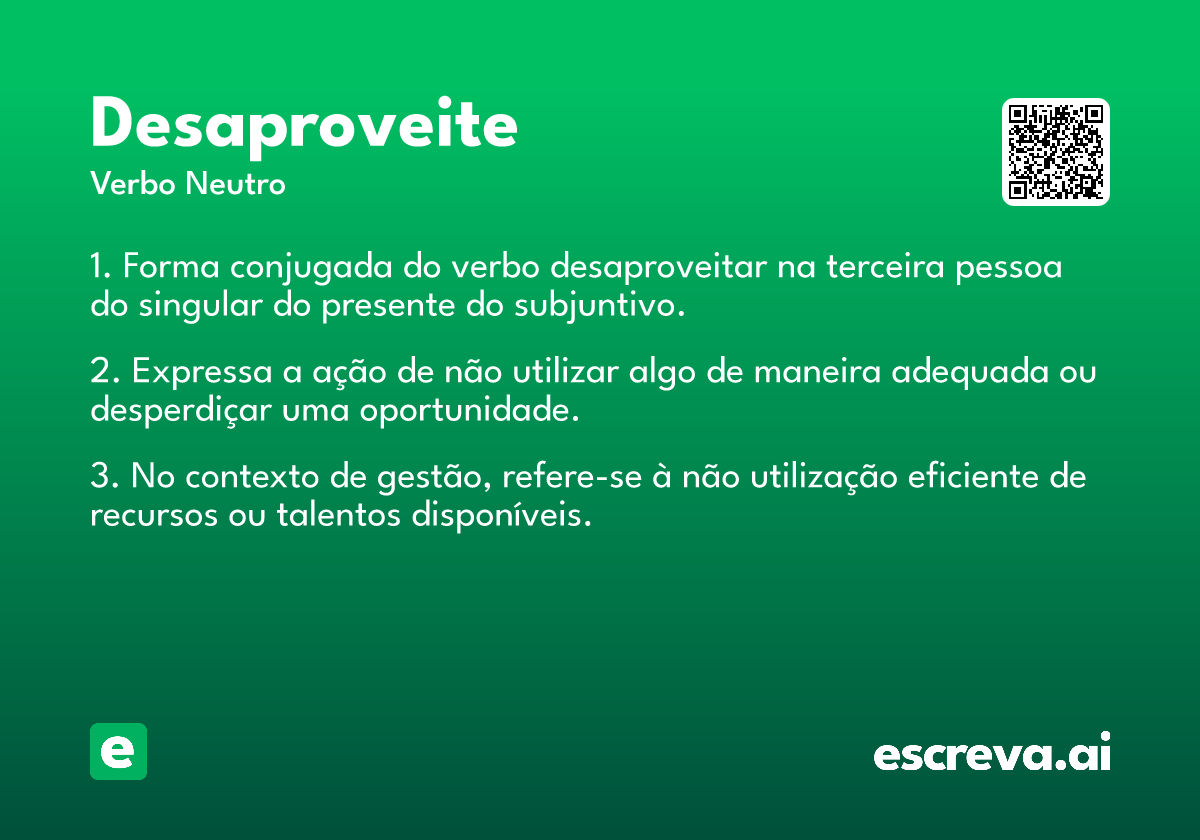 desaproveite