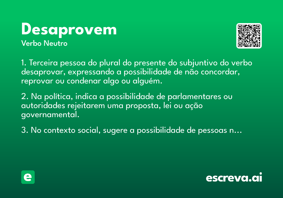 desaprovem