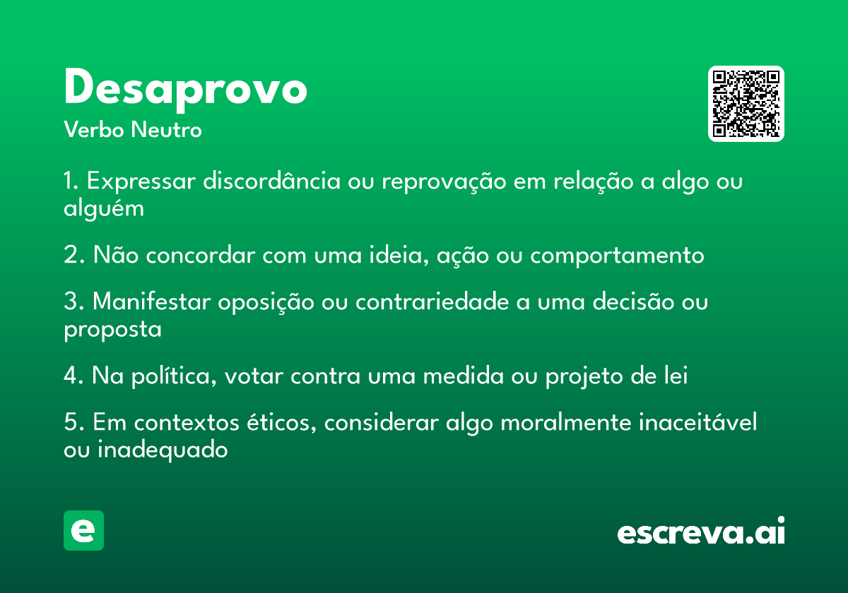 desaprovo