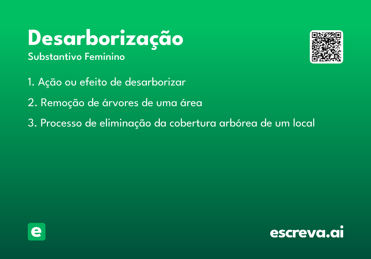 desarborização