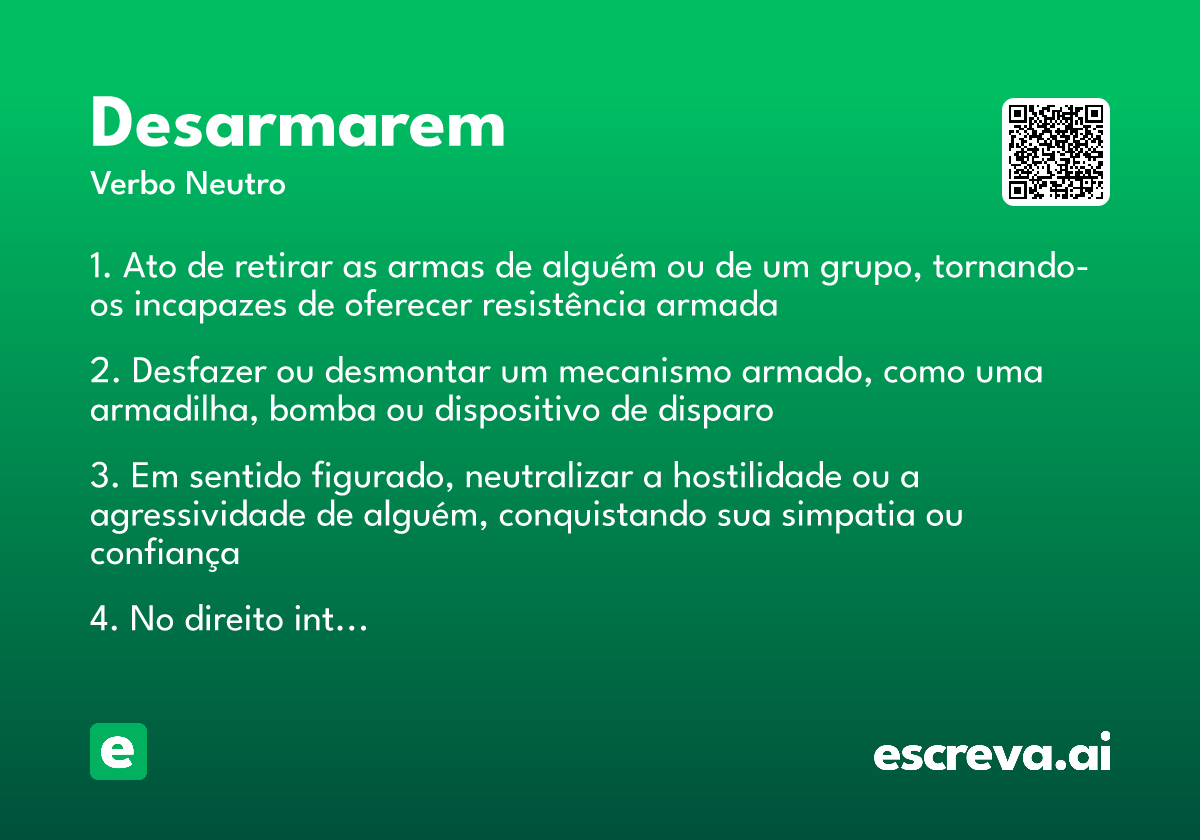desarmarem