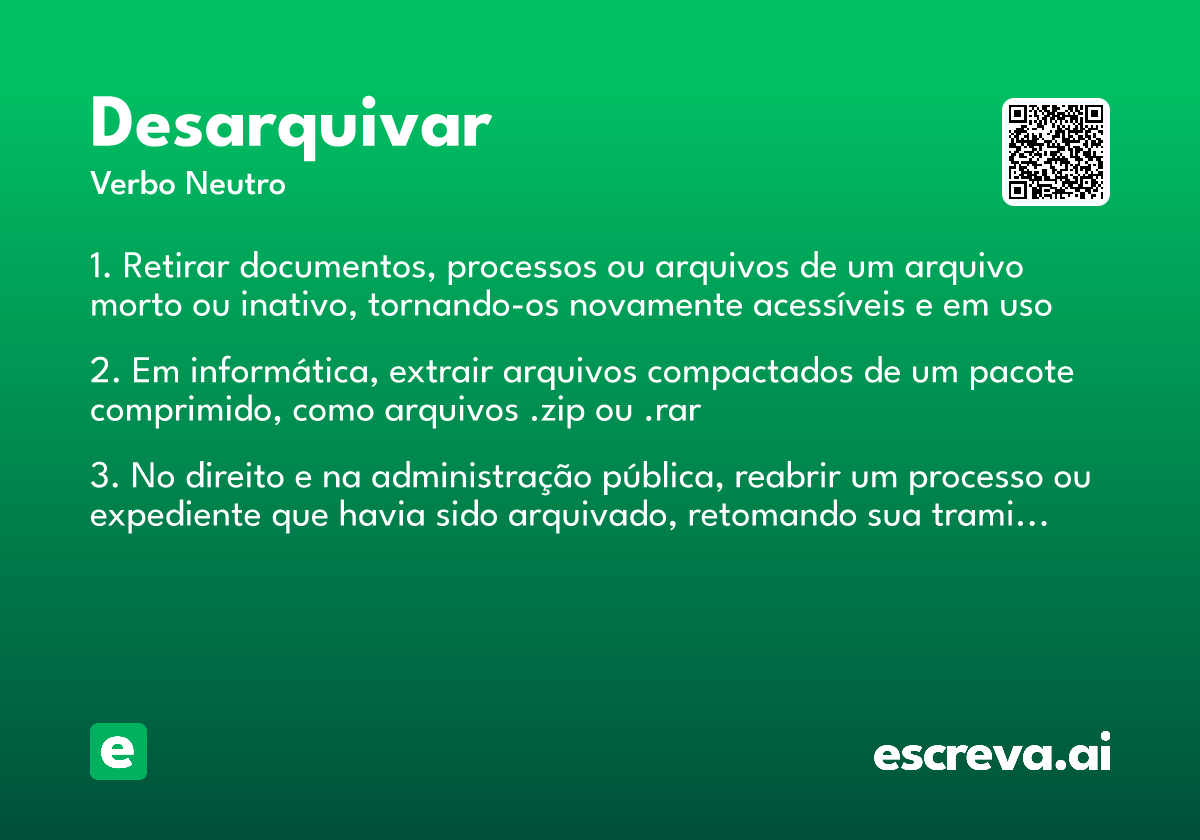 desarquivar