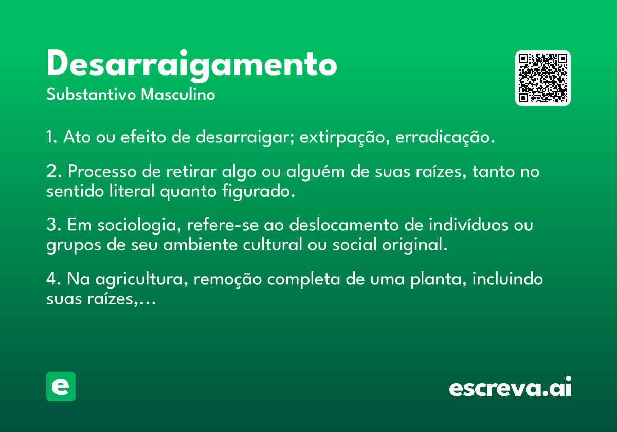 desarraigamento