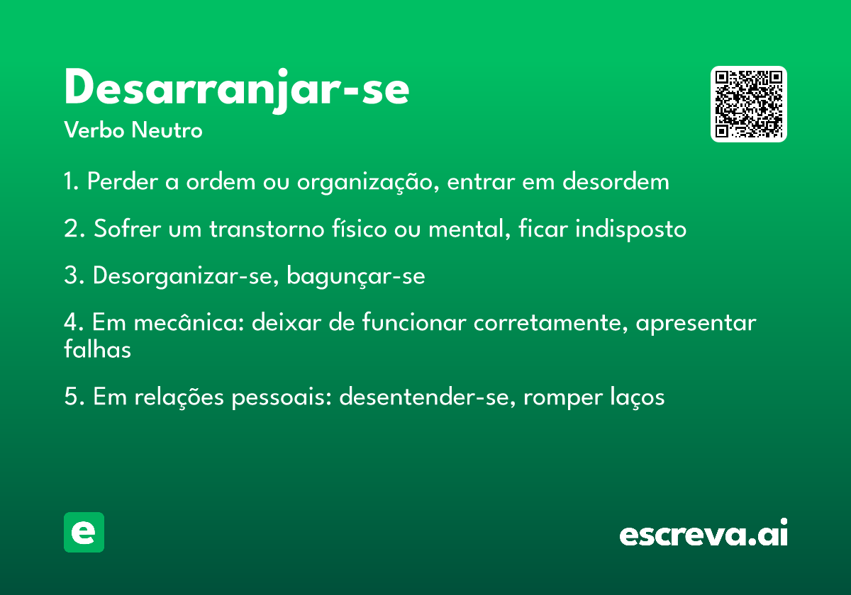 desarranjar-se